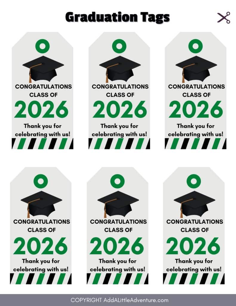 Graduation Tags 2025 - Green