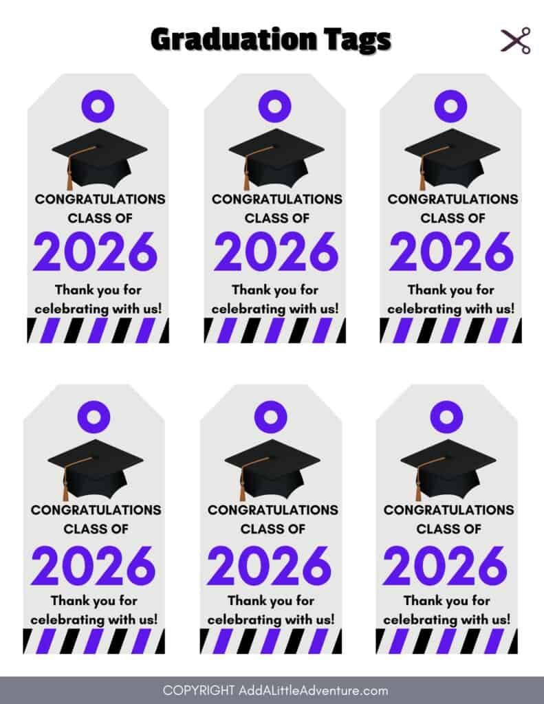 Graduation Tags 2025 - Purple