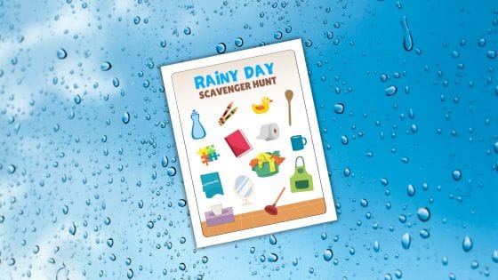Rainy Day Scavenger Hunt Printable for Kids