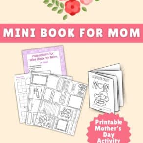 Mini Book for Mom Printable Mini Book for Mother's Day Activity for Kids