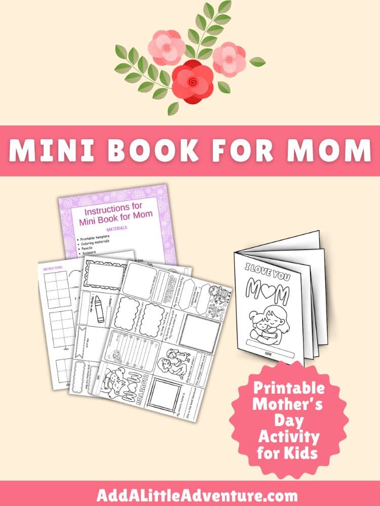Mini Book for Mom Printable Mini Book for Mother's Day Activity for Kids