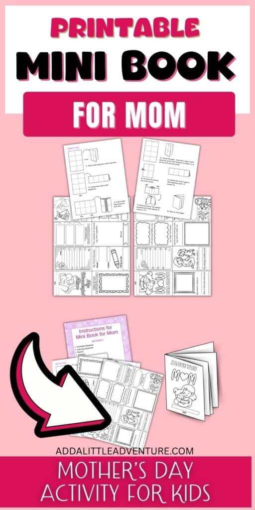 Printable Mini Book for Mom Mother's Day Activity for Kids