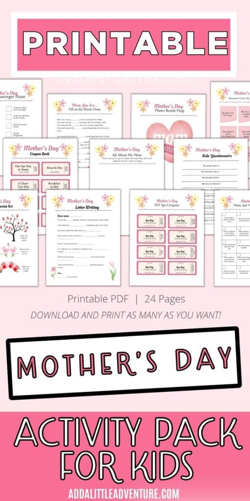 Printable Mother's Day Activity Pack for Kids