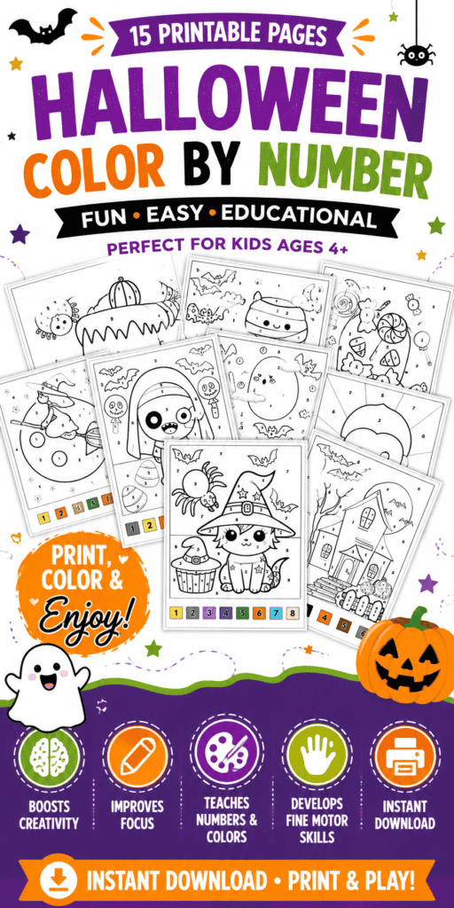 Halloween Color By Number