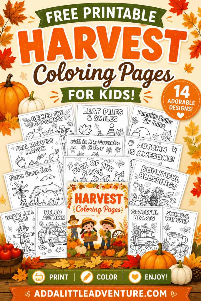 Free Printable Harvest Coloring Pages for Kids