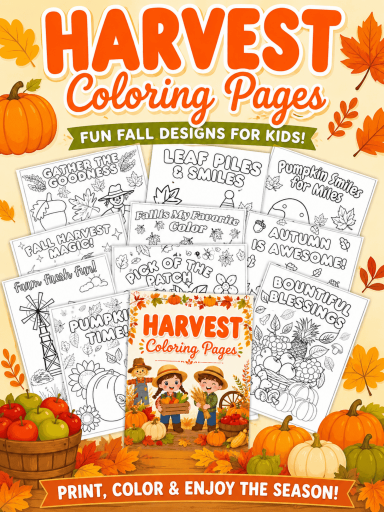 Harvest Coloring Pages - Fun Fall Designs for Kids