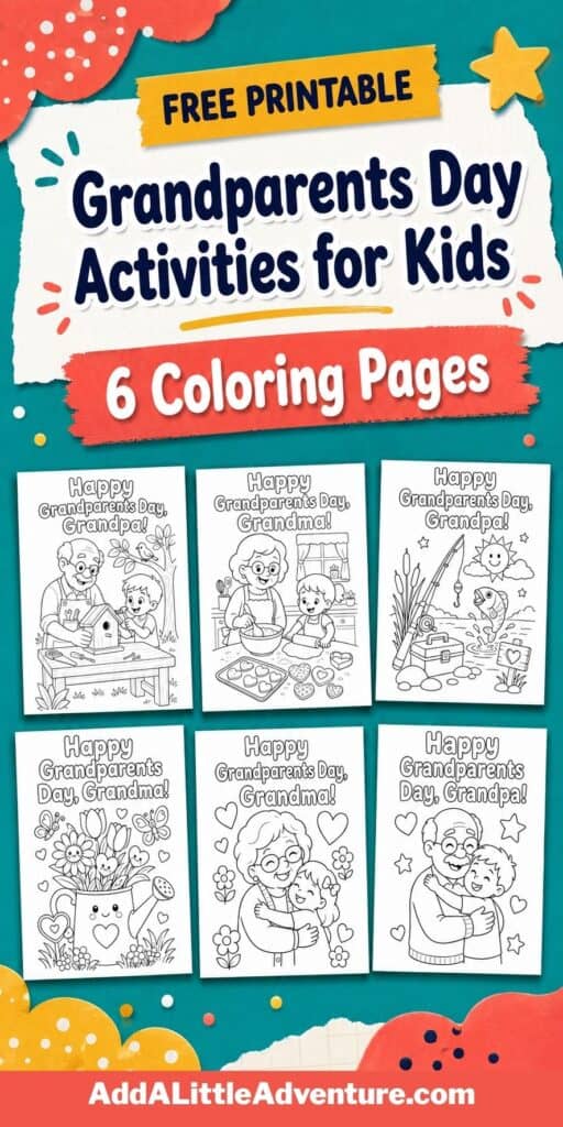 Free Printable Grandparents Day Activities for Kids - 6 Coloring Pages