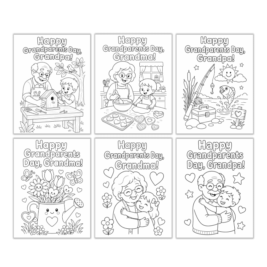 Happy Grandparents Day Coloring Pages for Kids