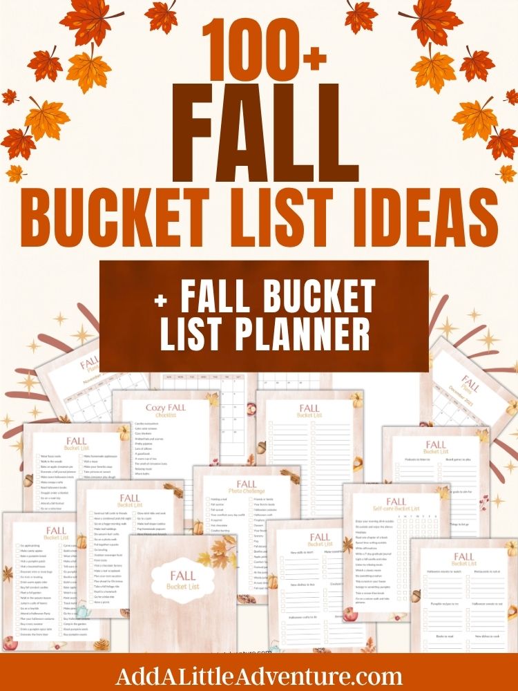 100+ Fall Bucket List Ideas + Fall Bucket List Planner