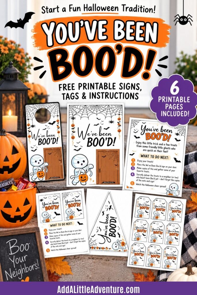 You've Been Boo'd - Free Printable Signs, Tags, & Instructions - 6 Printable Pages Included