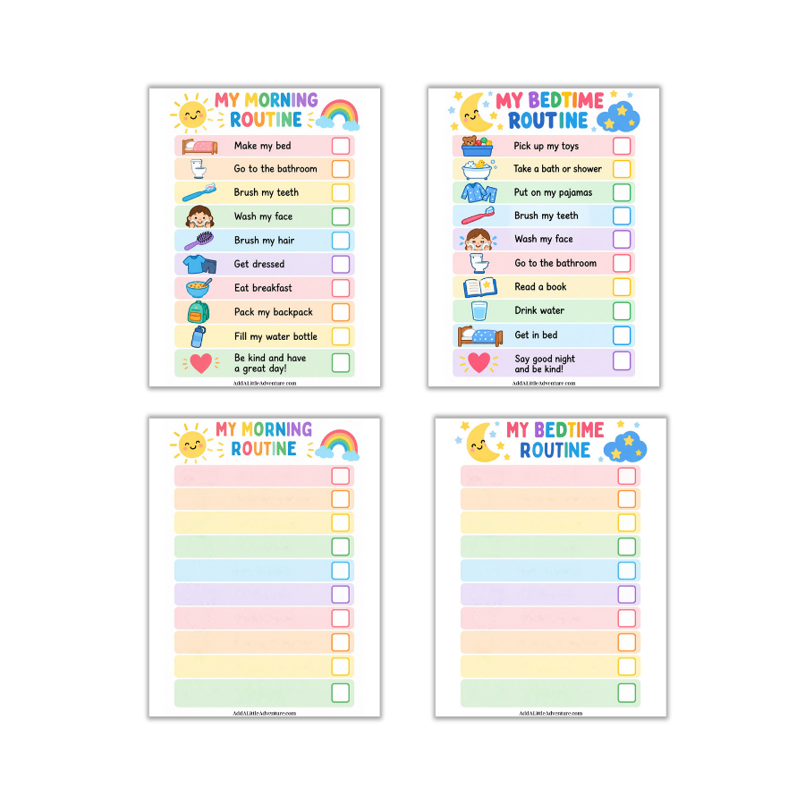 Daily Routine Charts for Kids