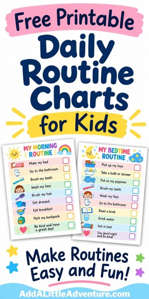 Free Printable Daily Routine Charts for Kids