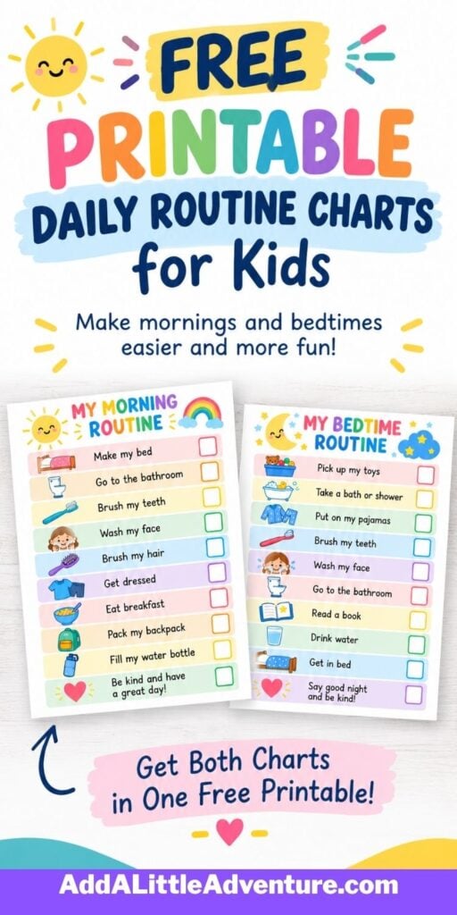 Free Printable Daily Routine Charts for Kids