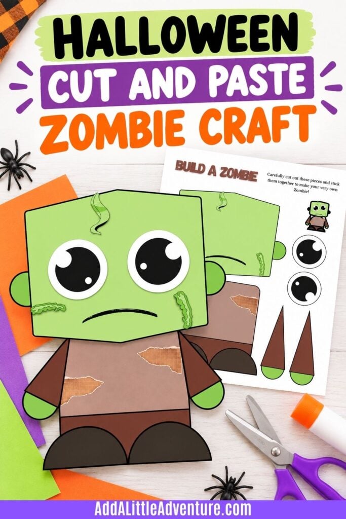 Halloween Cut and Paste Zombie Craft